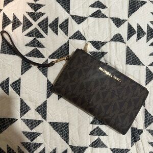 Michael Kors Brown Wristlet